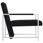 vidaXL Sessel 2 Stk. Verchromtes Gestell Schwarz Kunstleder