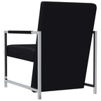 vidaXL Sessel 2 Stk. Verchromtes Gestell Schwarz Kunstleder