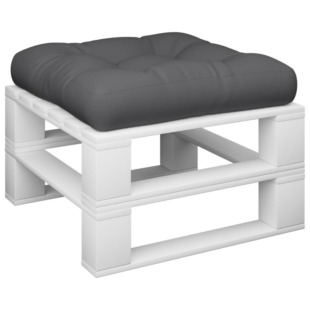 vidaXL Palettenkissen 50x50x12 cm Grau Stoff