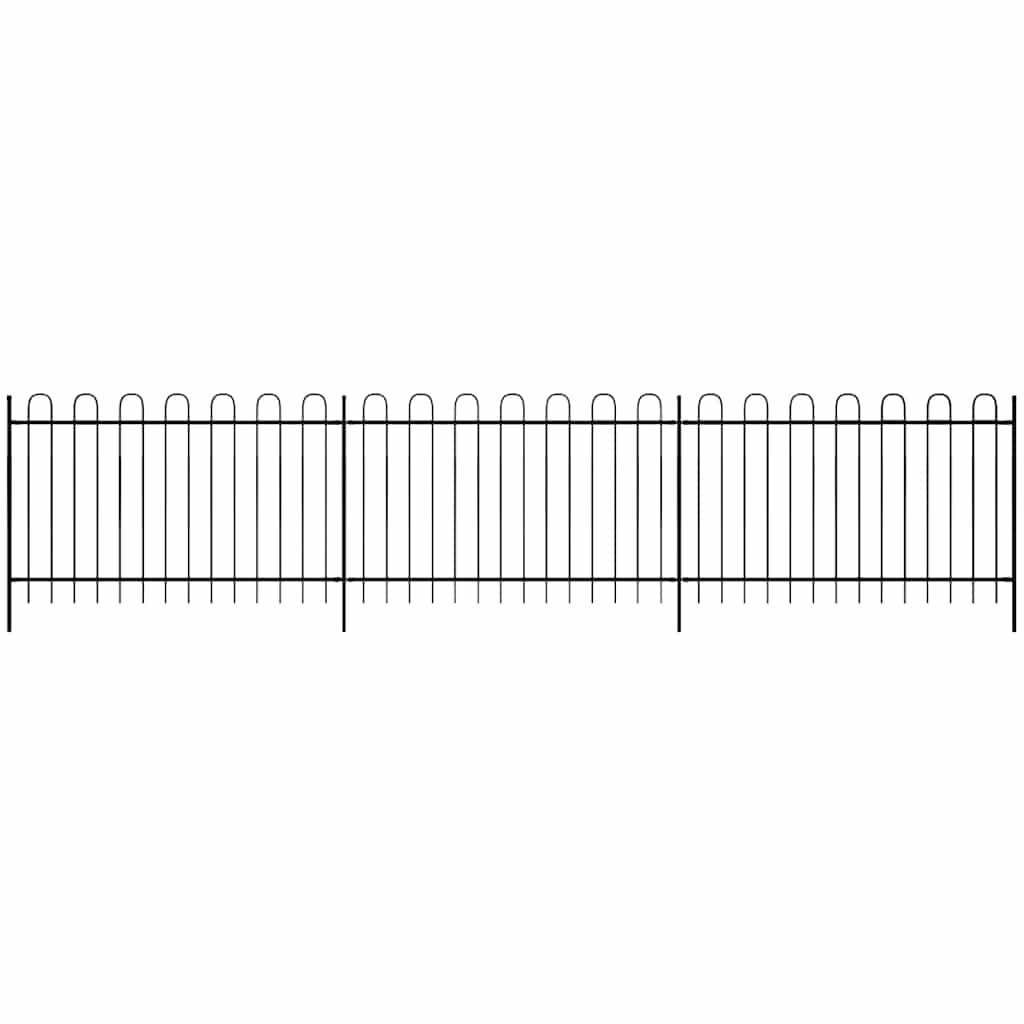vidaXL Zaun 600 x 150 cm Pulverbeschichteter Stahl