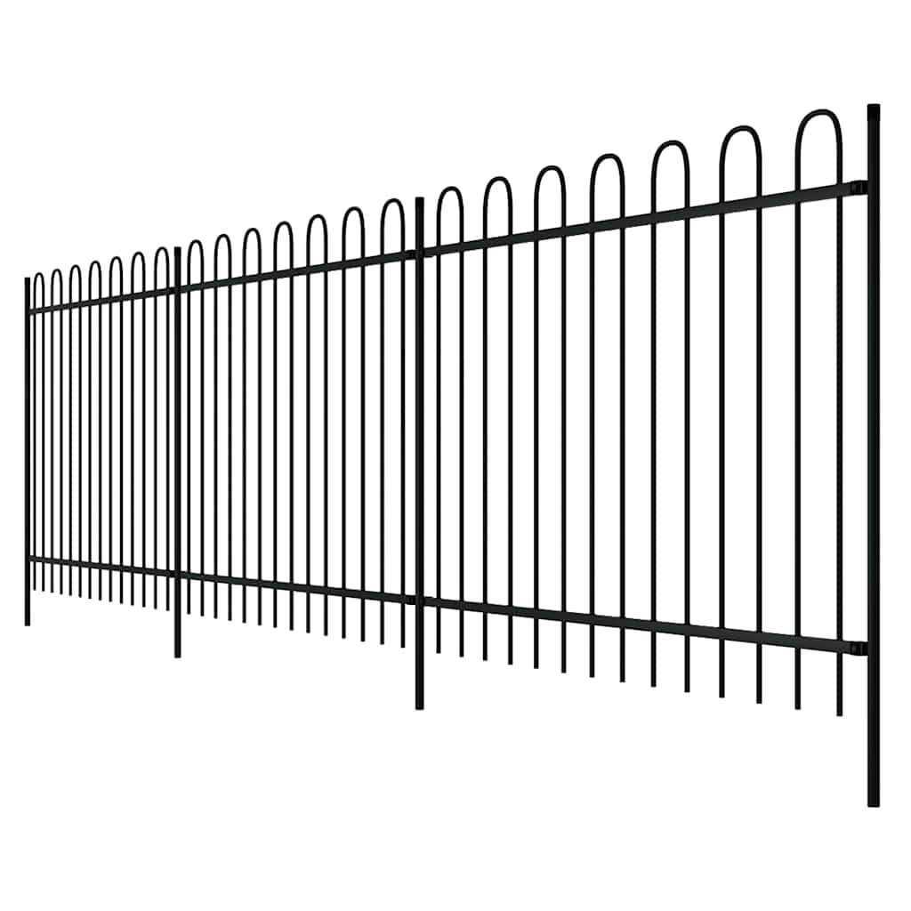 vidaXL Zaun 600 x 150 cm Pulverbeschichteter Stahl