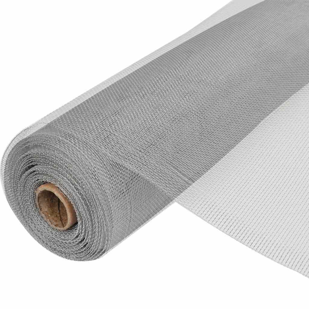 vidaXL Fliegengitter Aluminium 100x500 cm Silbern