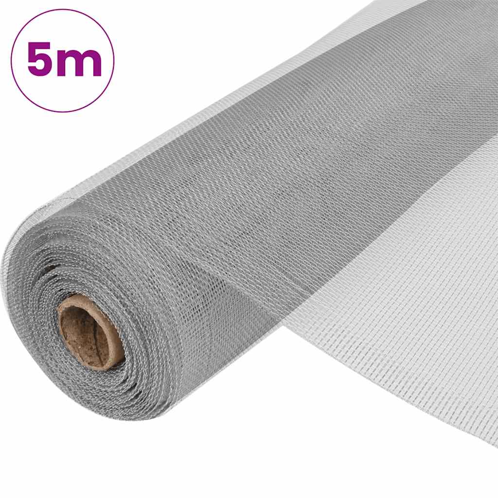vidaXL Fliegengitter Aluminium 100x500 cm Silbern