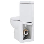 vidaXL Toilette für Ecke Keramik Weiß