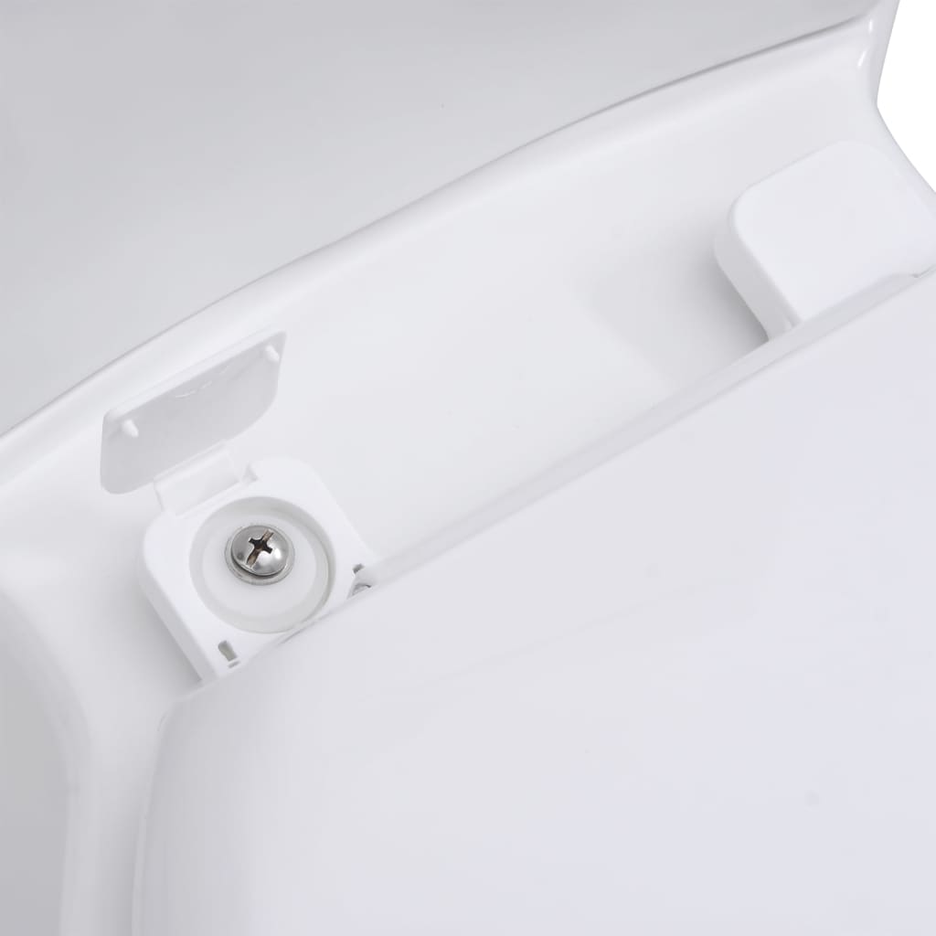 vidaXL Toilette für Ecke Keramik Weiß