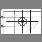 vidaXL Fenstergitter 69x114 cm