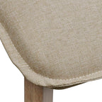 vidaXL Esszimmerstühle 4 Stk. Beige Stoff und Massivholz Eiche