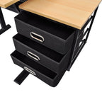 vidaXL Zeichentisch mit neigbarer Tischplatte 3 Schubladen und Hocker