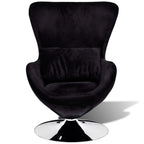 vidaXL Sessel in Ei-Form Schwarz