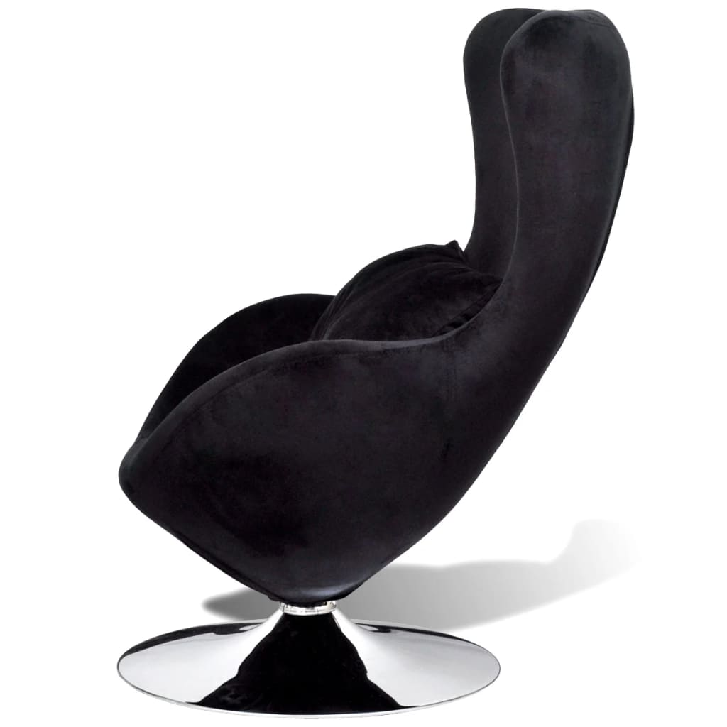 vidaXL Sessel in Ei-Form Schwarz