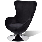 vidaXL Sessel in Ei-Form Schwarz