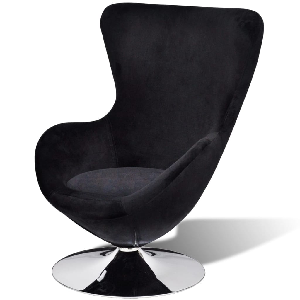 vidaXL Sessel in Ei-Form Schwarz