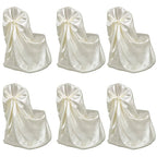 6 x Stuhlhusse für Hochzeit Bankett cremefarben
