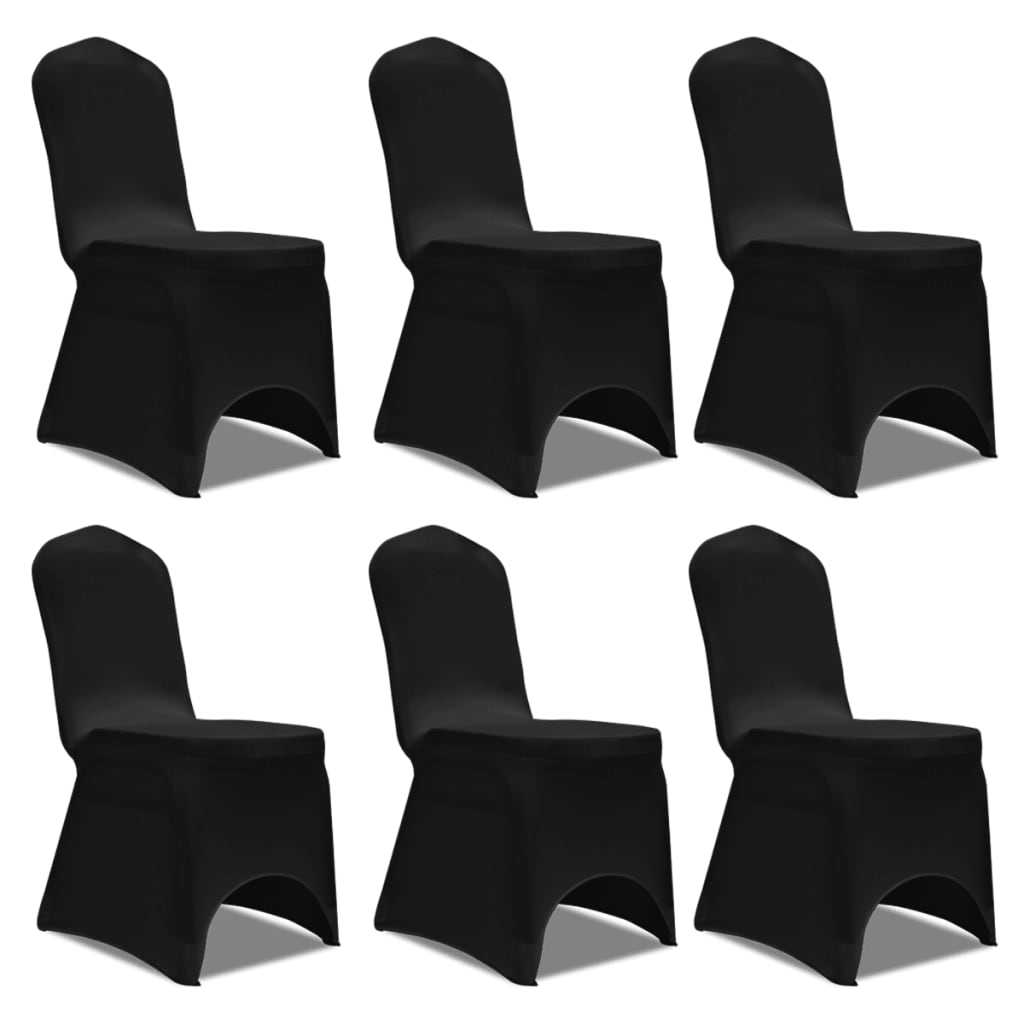 6 x Stuhlhusse Stretchhusse weiß