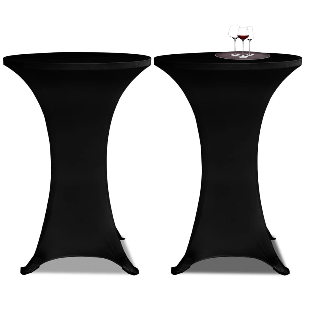 2 x Tischhusse für Stehtisch Stretchhusse Ø60 cm weiß