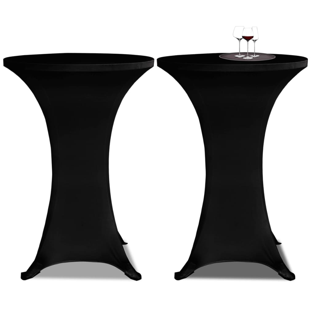 2 x Tischhusse für Stehtisch Stretchhusse Ø60 cm weiß