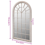 vidaXL Rustikaler Gartenspiegel Bogen 60×116 cm für Indoor und Outdoor