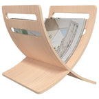 vidaXL Zeitungsständer Holz Freistehend Natur