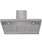 vidaXL Flachschirmhaube Edelstahl 900 mm