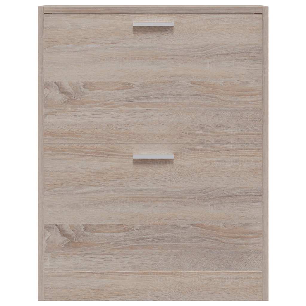 vidaXL Schuhschrank Holz in Eichen-Optik mit 2 Schuhkippern