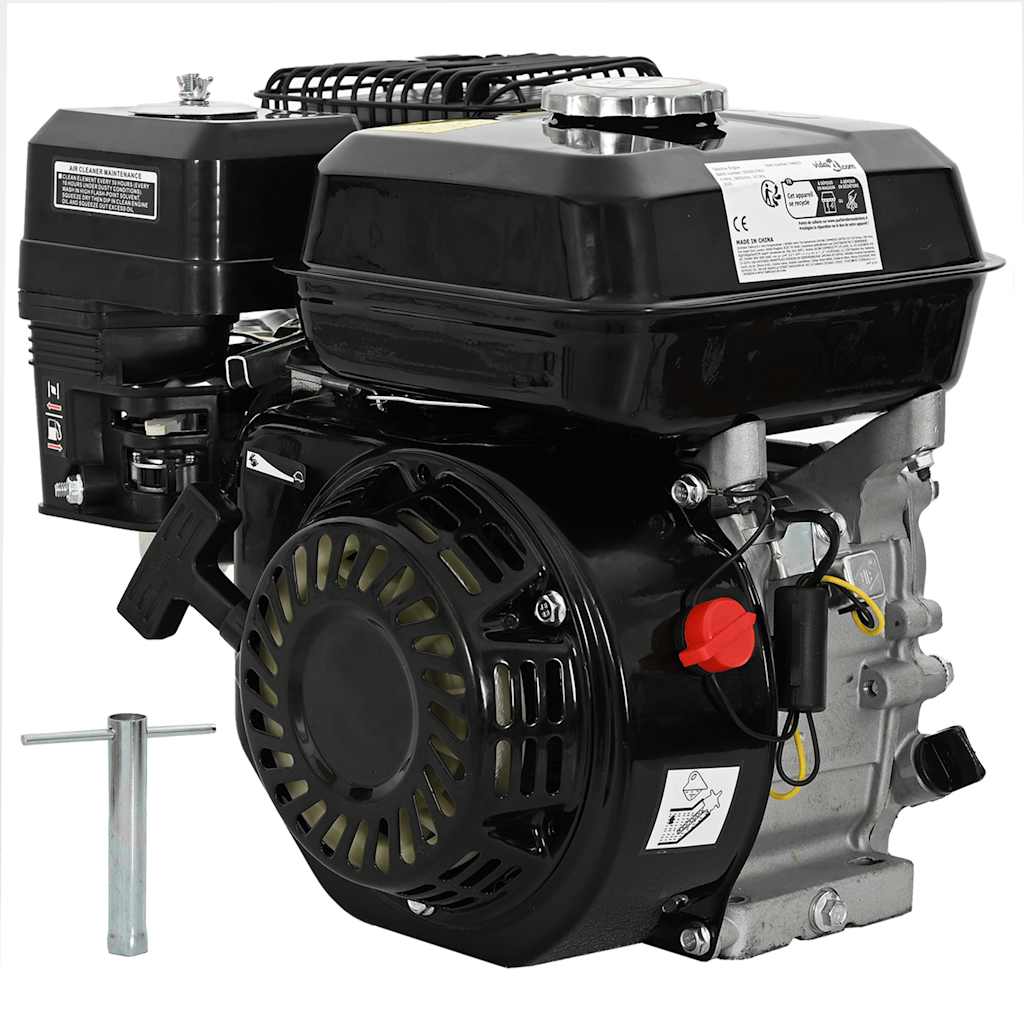 vidaXL Benzinmotor 6,5 PS 4,8 kW Schwarz