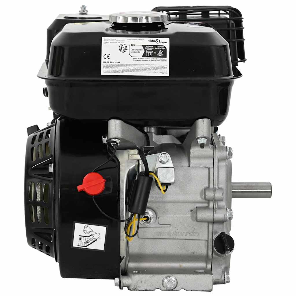 vidaXL Benzinmotor 6,5 PS 4,8 kW Schwarz