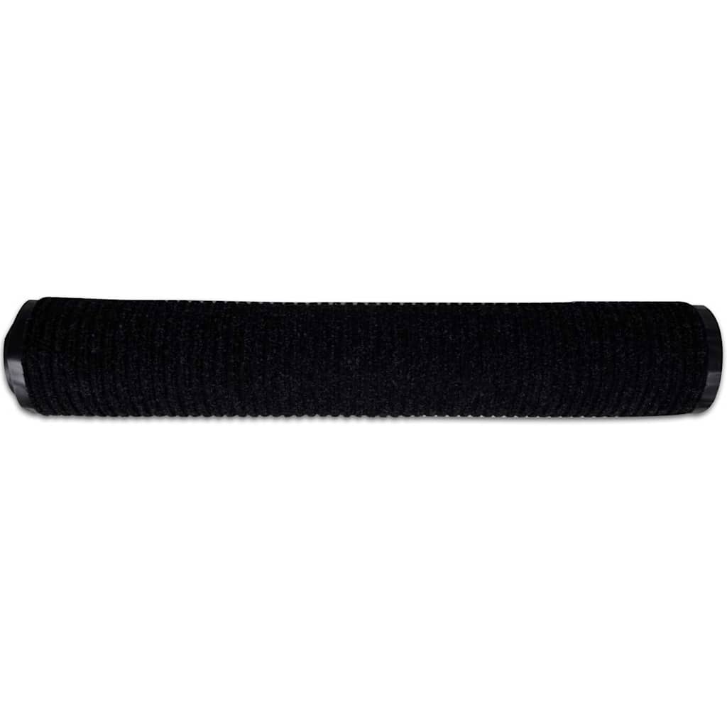 vidaXL Türmatte Schwarz 90 x 60 cm PVC