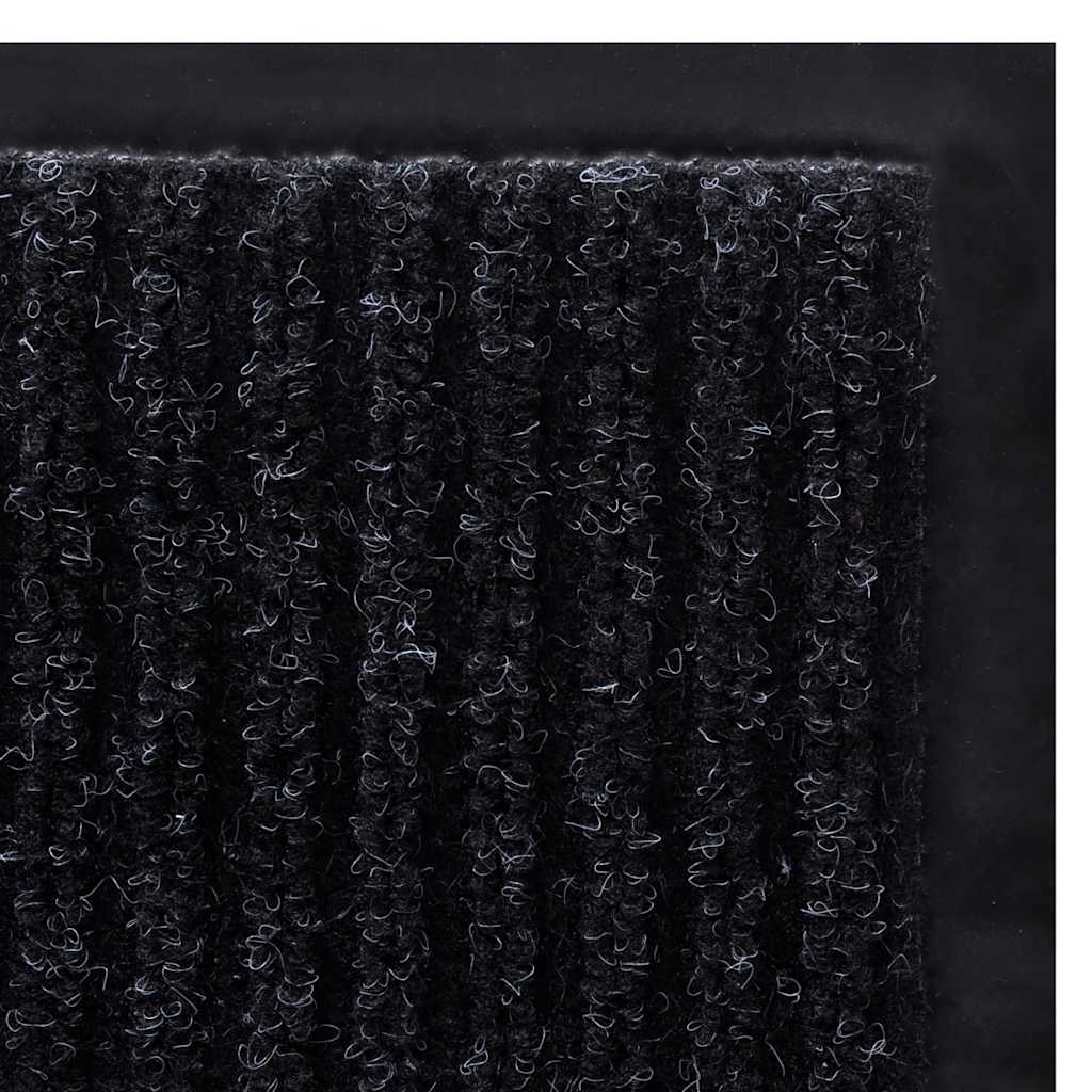 vidaXL Türmatte Schwarz 90 x 60 cm PVC