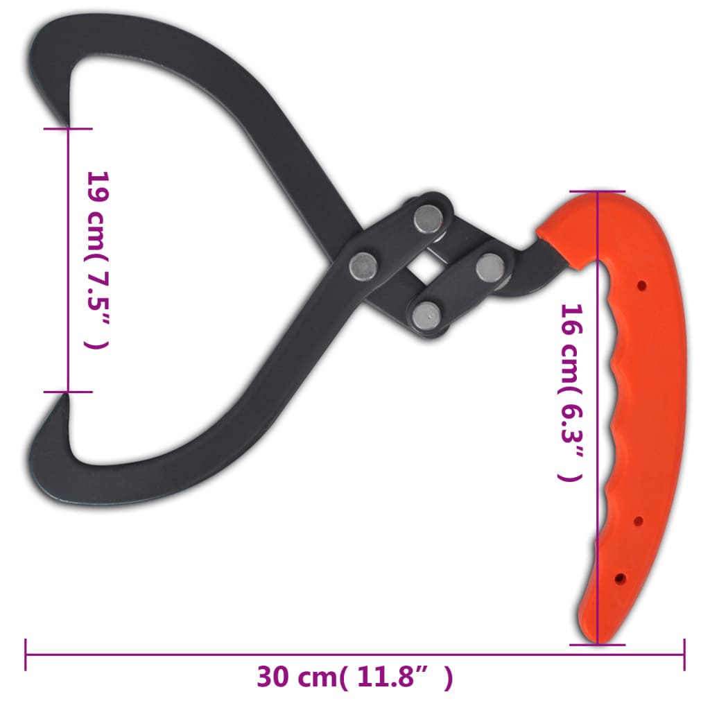 vidaXL Holzzange mit PVC-Griff 4 Stk.