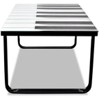 vidaXL Couchtisch mit Glasplatte Klavier-Aufdruck