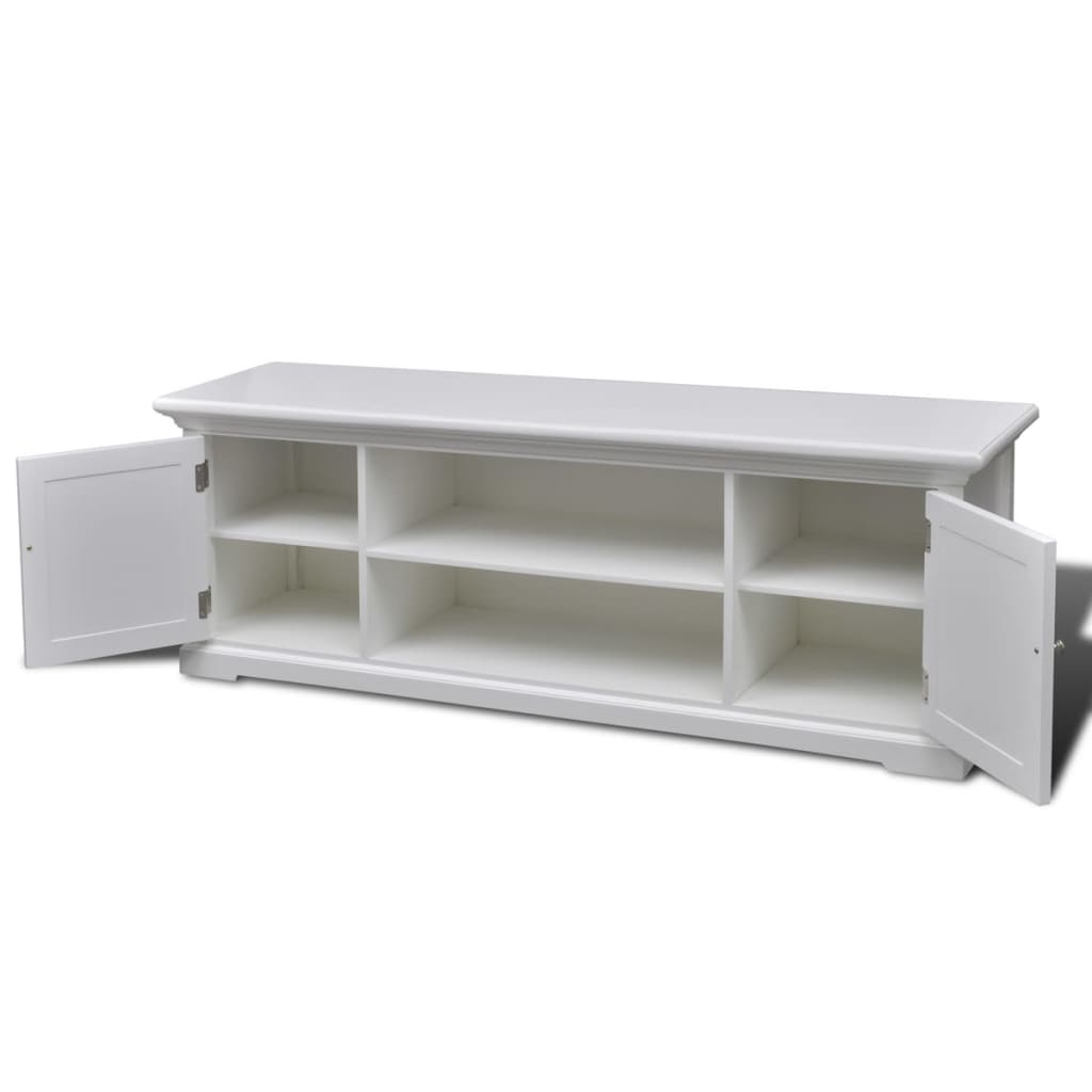 vidaXL TV-Schrank Weiß Holz