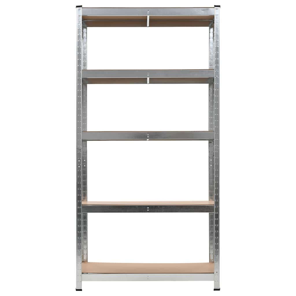 vidaXL Lagerregale 2 Stk. Silbern