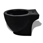 vidaXL Keramik-WC & Bidet-Set Schwarz