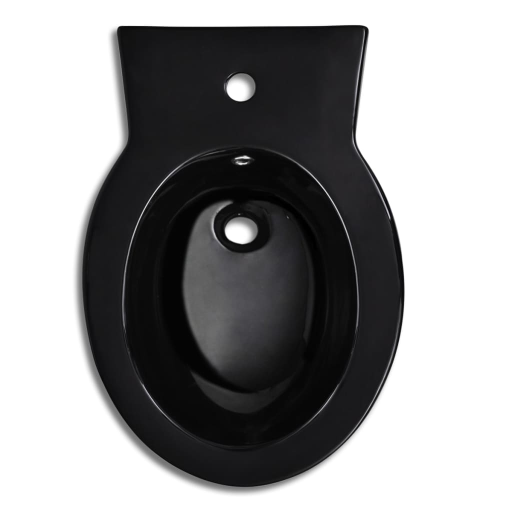 vidaXL Keramik-WC & Bidet-Set Schwarz