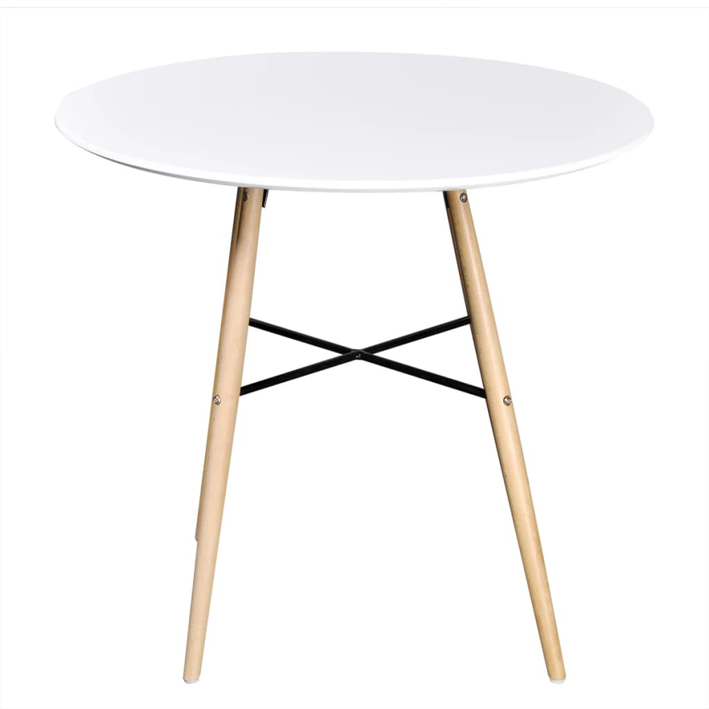 vidaXL Esstisch MDF Rund Weiß