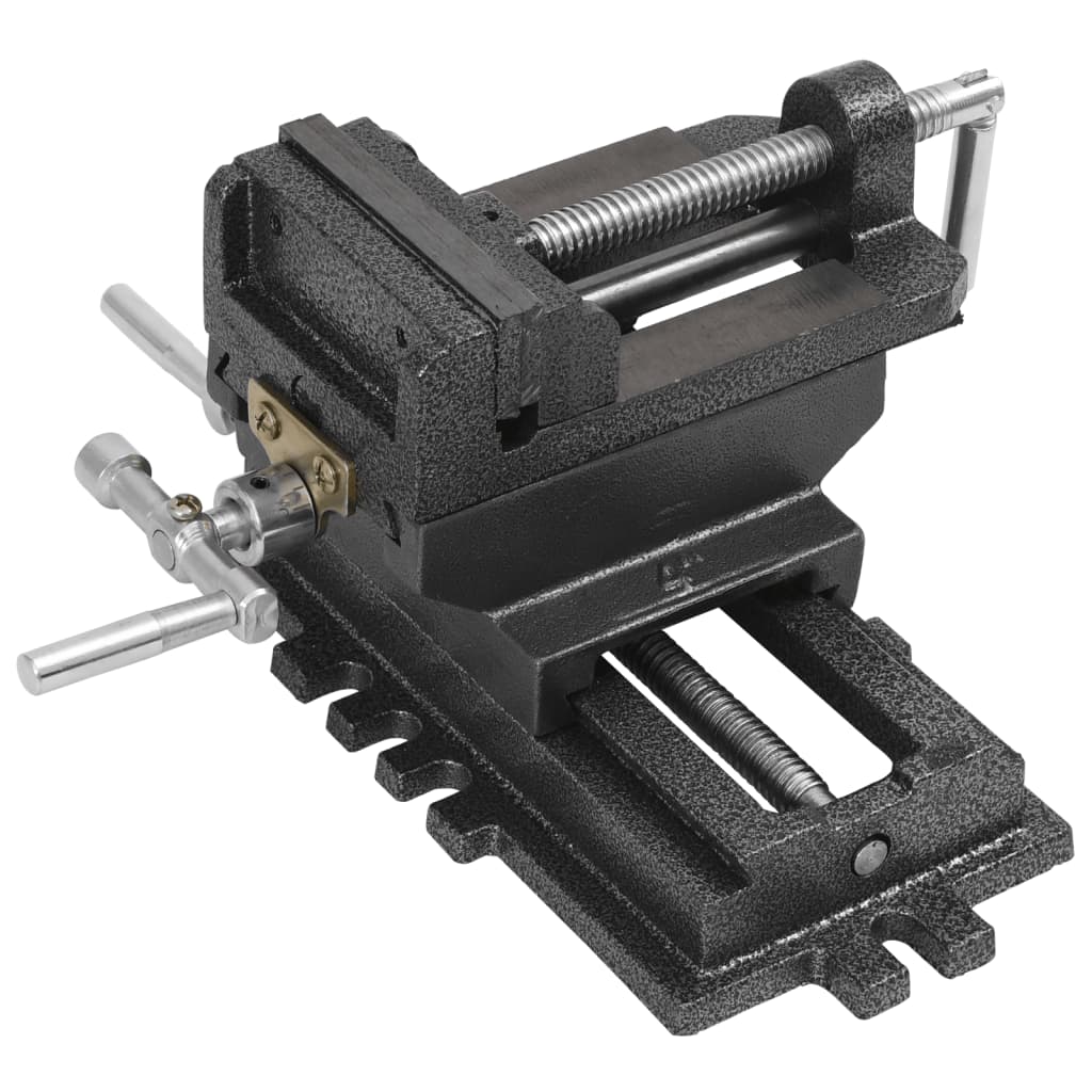 vidaXL Maschinenschraubstock Kreuztisch Handbetrieb 78 mm