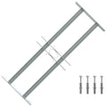 vidaXL Fenstergitter Verstellbar mit 2 Querstäben 500-650 mm