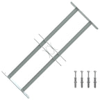 vidaXL Fenstergitter Verstellbar mit 2 Querstäben 500-650 mm