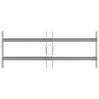 vidaXL Fenstergitter Verstellbar mit 2 Querstäben 500-650 mm