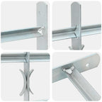 vidaXL Fenstergitter Verstellbar mit 2 Querstäben 500-650 mm