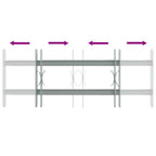 vidaXL Fenstergitter Verstellbar mit 2 Querstäben 500-650 mm