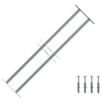 vidaXL Fenstergitter Verstellbar mit 2 Querstäben 700-1050 mm