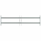 vidaXL Fenstergitter Verstellbar mit 2 Querstäben 700-1050 mm
