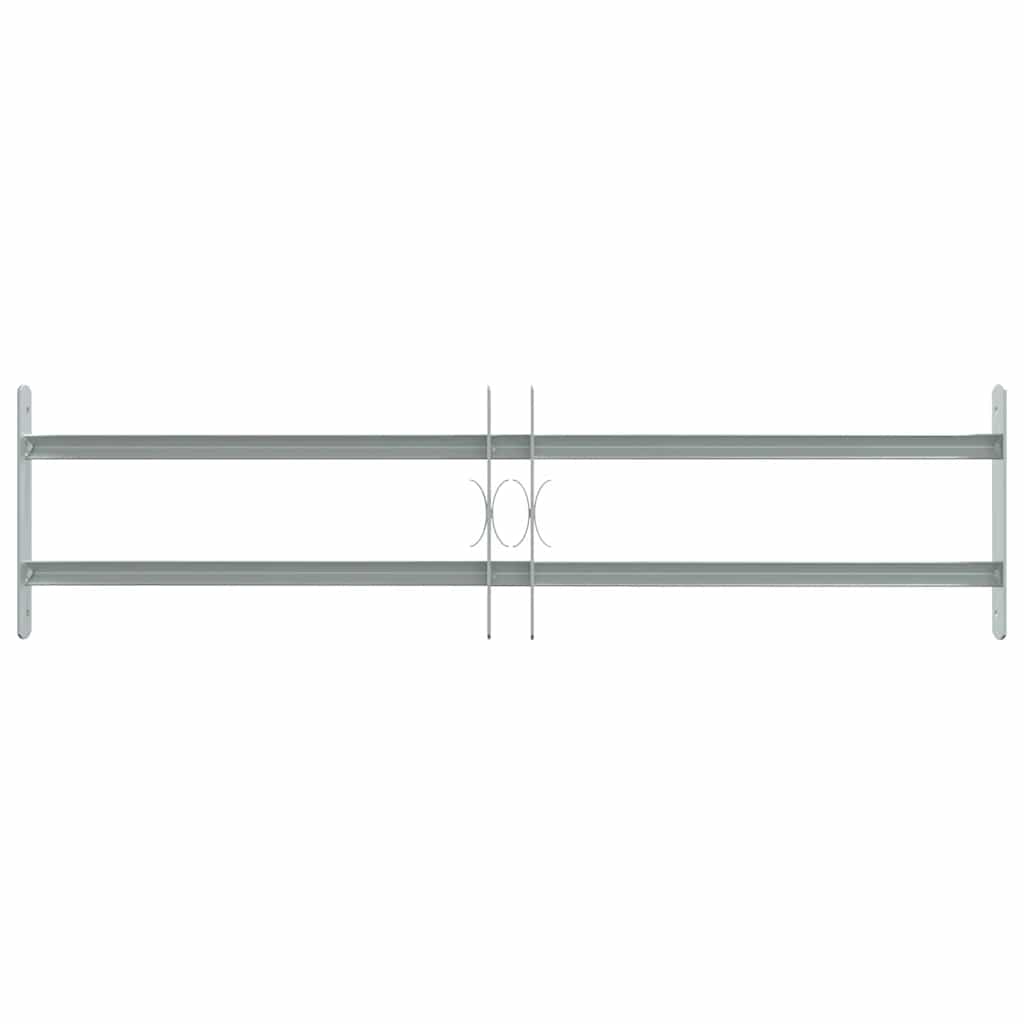 vidaXL Fenstergitter Verstellbar mit 2 Querstäben 700-1050 mm