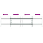 vidaXL Fenstergitter Verstellbar mit 2 Querstäben 700-1050 mm