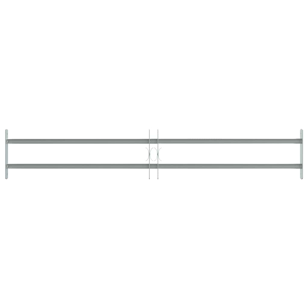 vidaXL Fenstergitter Verstellbar mit 2 Querstäben 1000-1500 mm