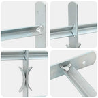 vidaXL Fenstergitter Verstellbar mit 2 Querstäben 1000-1500 mm