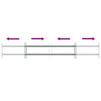 vidaXL Fenstergitter Verstellbar mit 2 Querstäben 1000-1500 mm