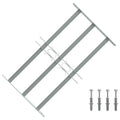 vidaXL Fenstergitter Verstellbar mit 3 Querstäben 500-650 mm