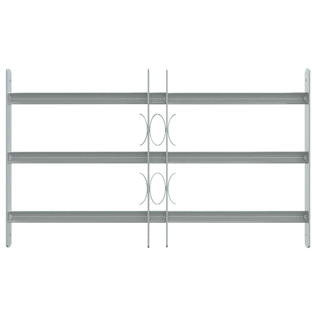vidaXL Fenstergitter Verstellbar mit 3 Querstäben 500-650 mm